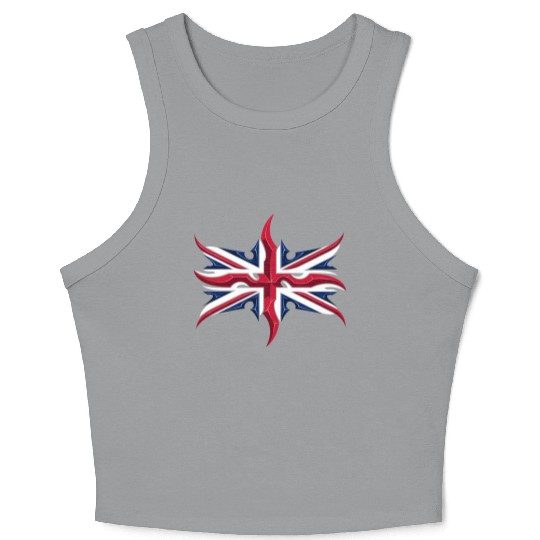 Union Jack British Flag Resistance Style Crop Tank Top