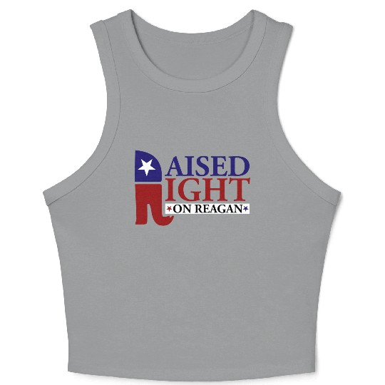 Raised Right On Reagan 80'S Nostalgia Crop Tank Top
