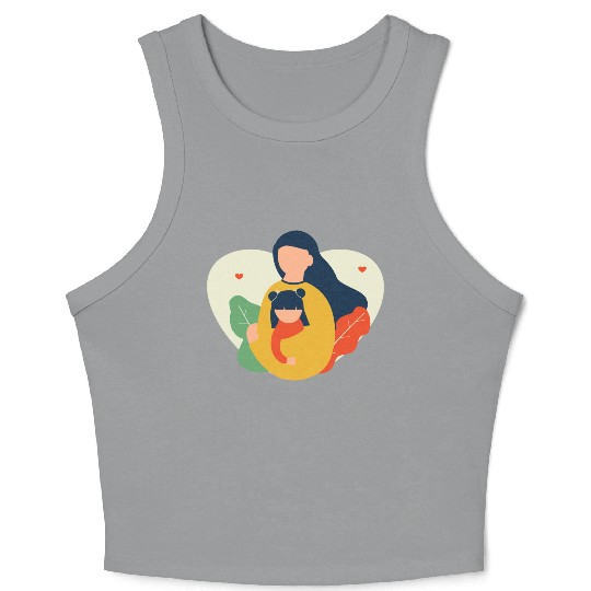 I Love You, Mama & Baby Crop Tank Top, Mommy and Me Crop Tank Top