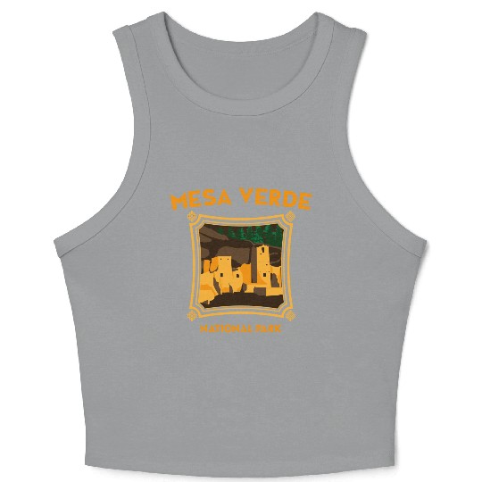 Mesa Verde National Park Novelty Graphic Design Crop Tank Top