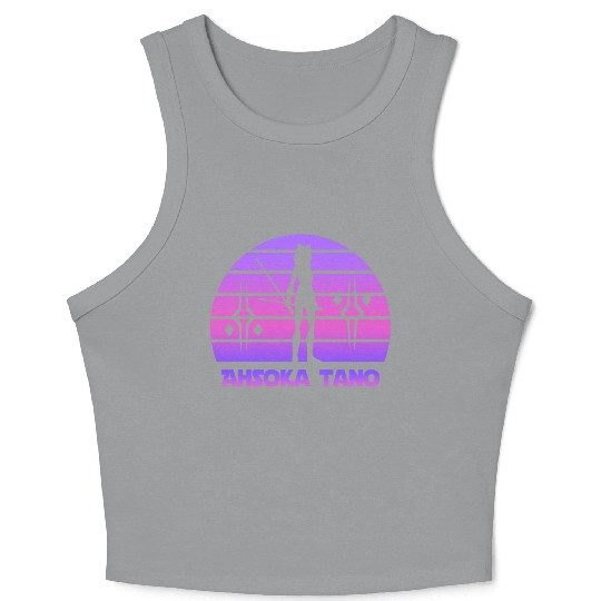 Ahsoka tano - Synthwave Crop Tank Top