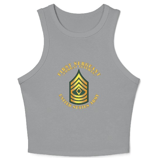Army First Sergeant 1SG Combat Veteran Crop Tank Top