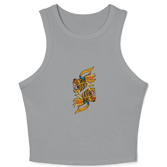 Aztec Warior Jaguar Maya Inca Culture Crop Tank Top