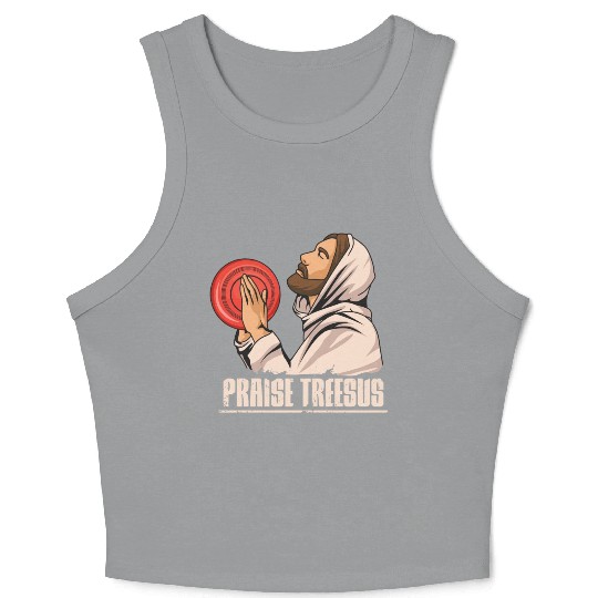 Flying Disc Sport Pun for a Disc Golf Coach Crop Tank Top