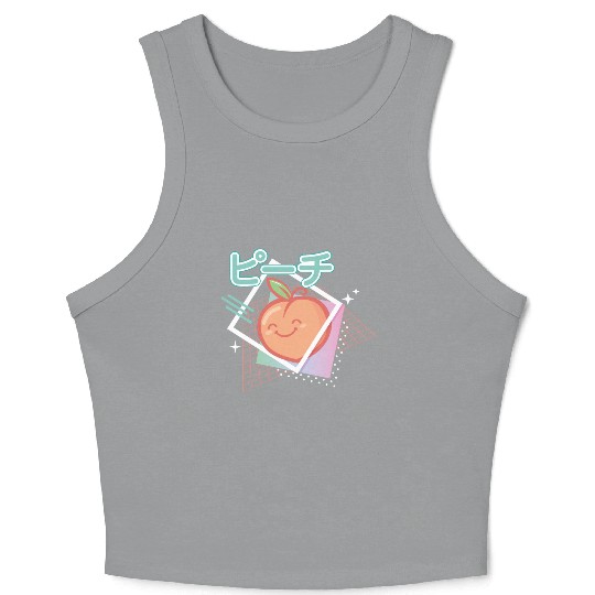 90s peach kawaii Crop Tank Top