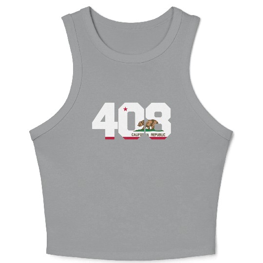 Area Code 408 San Jose California Crop Tank Top