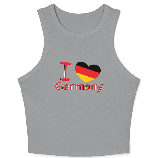 Germany I Love Germany Crop Tank Top