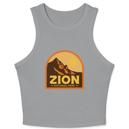 zion national park Crop Tank Top