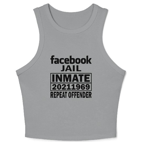 Facebook Jail Black Crop Tank Top