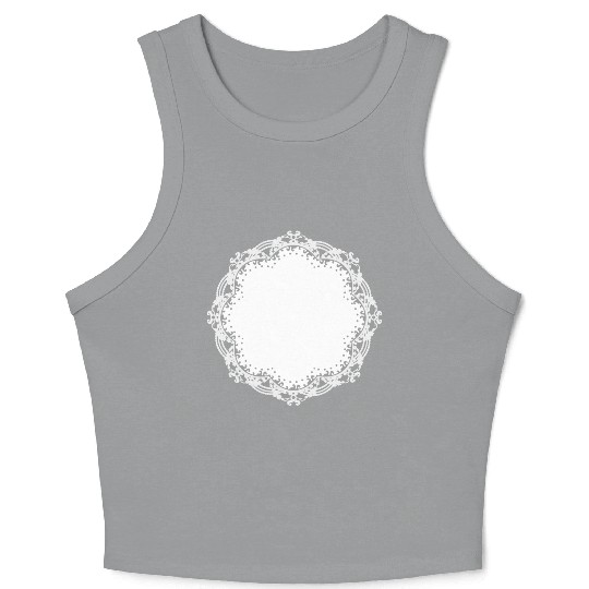 snow-white cake lace as a frame and decoration Crop Tank Top