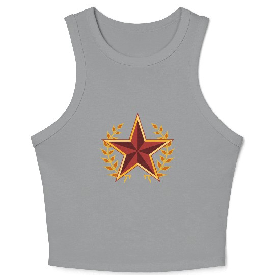 soviet star with laurels Crop Tank Top