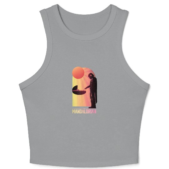 Star Wars The Mandalorian The Child Sunset Meeting Crop Tank Top