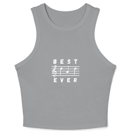 Best Dad Ever music nout Crop Tank Top