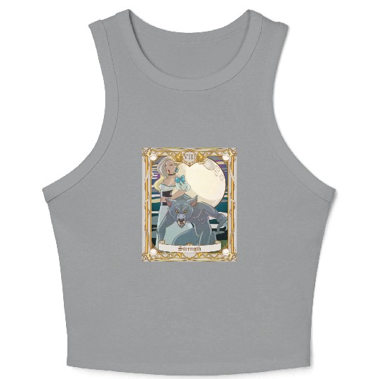 Strength Tarot Card, Major Arcana Anime Vampire Crop Tank Top