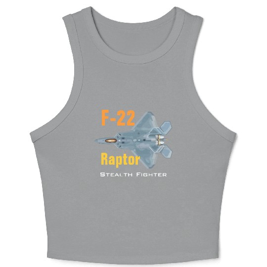F 22 Raptor stealth fighter Crop Tank Top