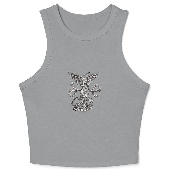 Saint St Michael Catholic Archangel Angel Defender Crop Tank Top