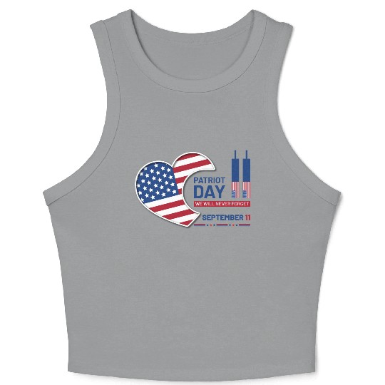 Patriot Day 9 11 USA Crop Tank Top