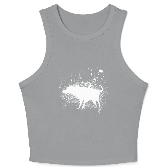 Banksy Splash Dog Crop Tank Top