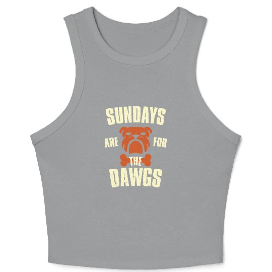 Sundays are for the dogs Cleveland Ohio Crop Tank Top