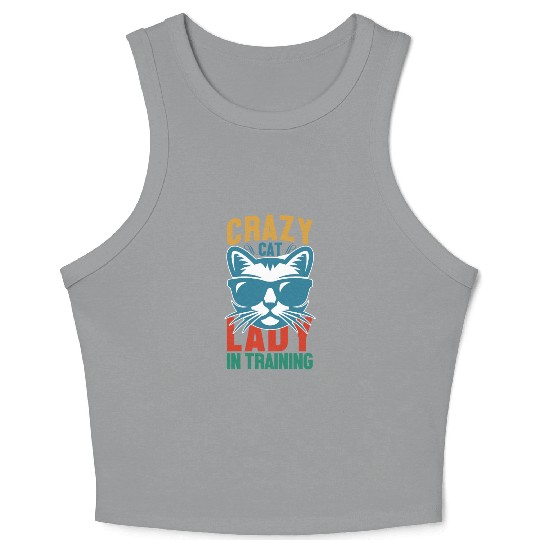 Crazy cat lady Crop Tank Top