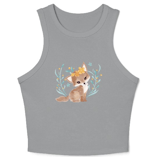 Little fox Crop Tank Top
