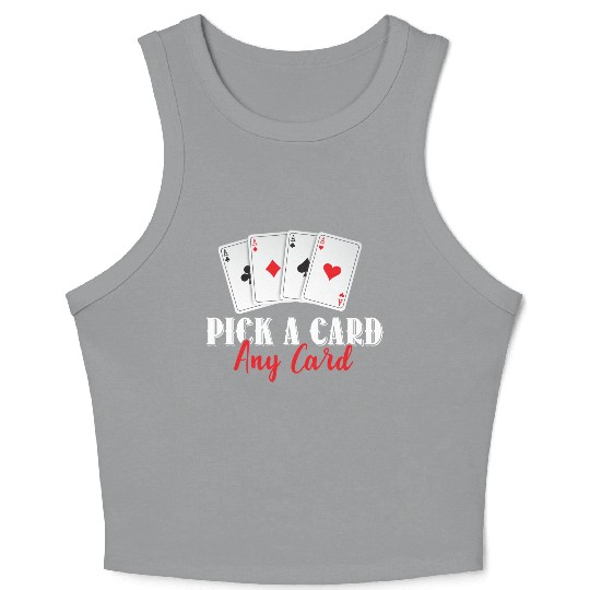 Magician Pick A Card Magic Gift Crop Tank Top