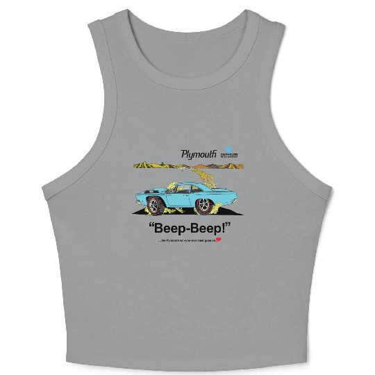 1968 Plymouth Road Runner Salt Flats Light Blue Crop Tank Top