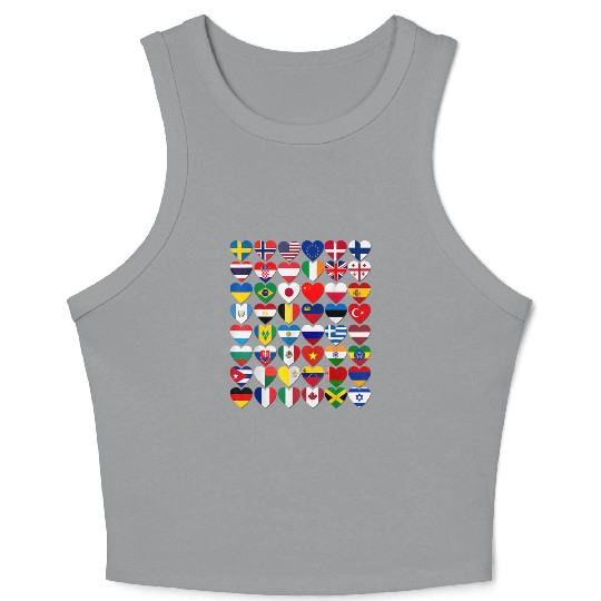 Flags of the Countries of the World International Crop Tank Top