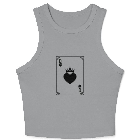 Queen of Heart King Queen Couple Halloween Costume Crop Tank Top