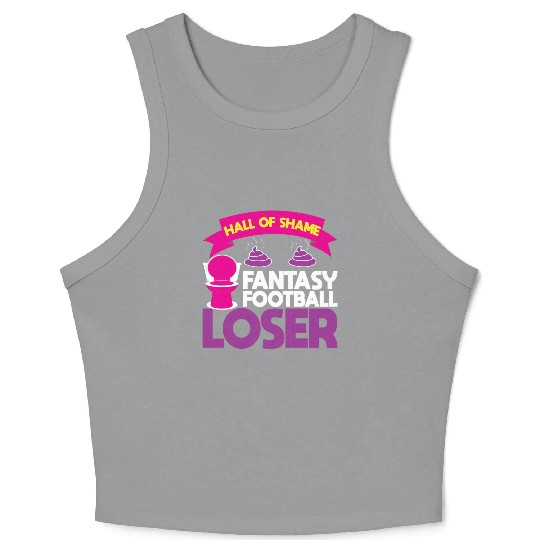 Fantasy Football Loser Poop Funny Crop Tank Top
