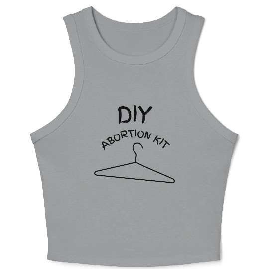 DIY Abortion Dark Humor Funny Joke Gag Gift WOW Crop Tank Top