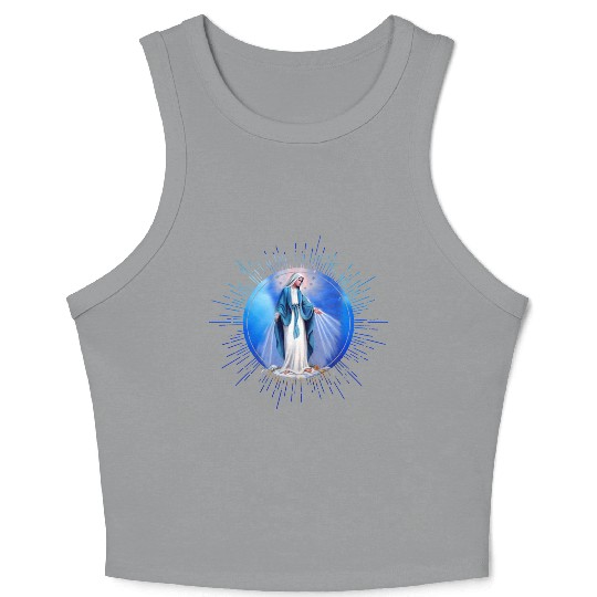 Virgin mary madonna maria ave maria catholic bibel Crop Tank Top