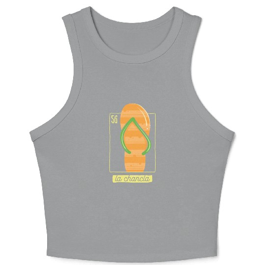 Loteria Cards Mexican Lottery Bingo La Chancla Crop Tank Top