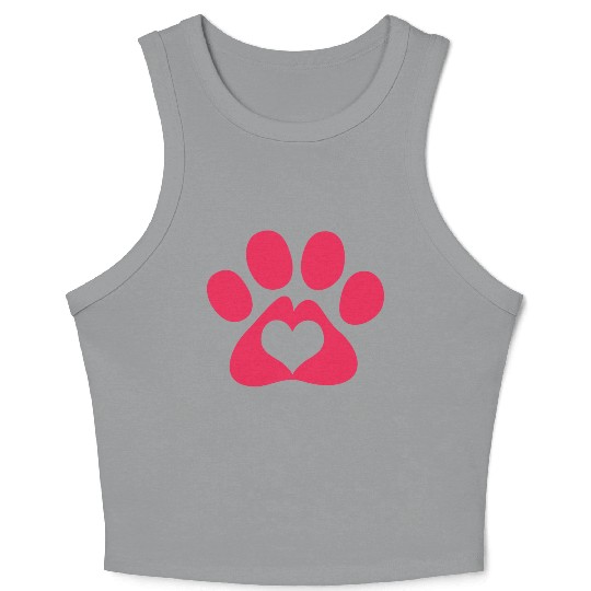 Dog Paw Adopt A Pet Dog Rescue Crop Tank Top