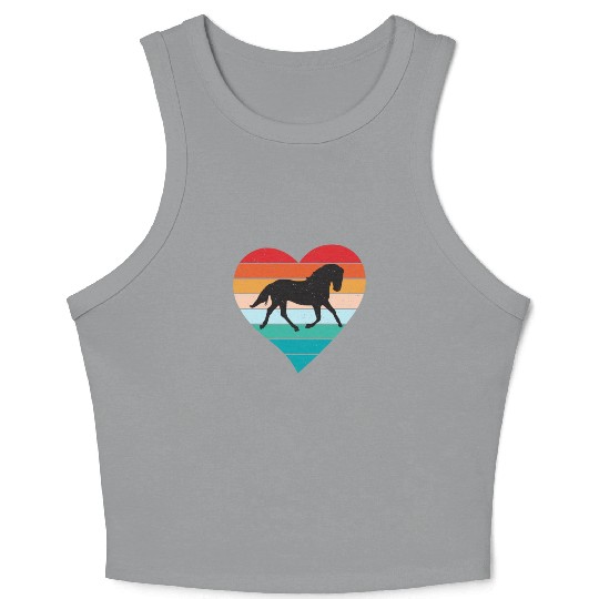 Horse Lover Horse Riding Equestrian Cowpuncher Crop Tank Top
