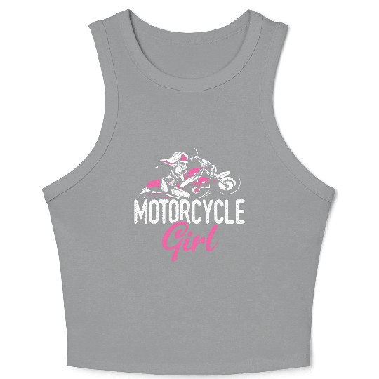 Motorcycle Girl Bike Motor Motorcycle Crop Tank Top