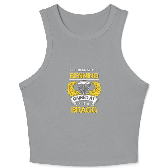 Fort Bragg Airborne Division US Army Veteran Crop Tank Top