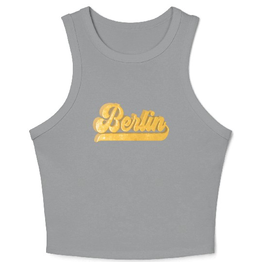Golden Berlin Bling Bling Logo Crop Tank Top