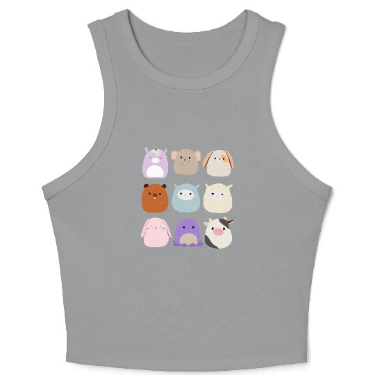 Cute Unicorn Set Card Squishmallow For Boy Girl Co Crop Tank Top