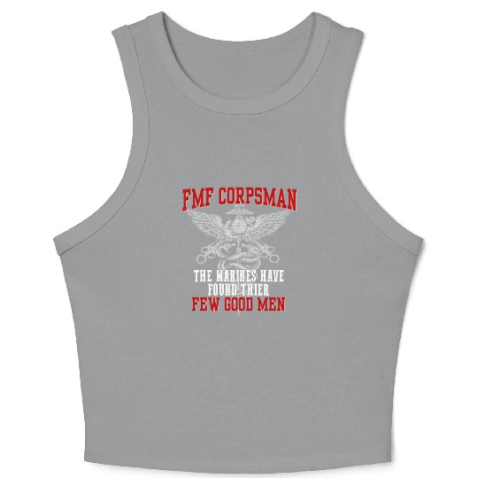 FMF Devil US Navy Corpsman DOC Badass Army Veteran Crop Tank Top