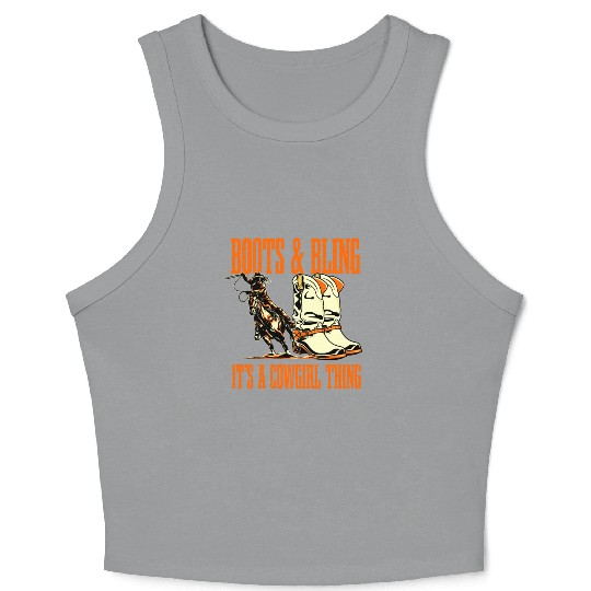 Rodeo Cowgirl Crop Tank Top