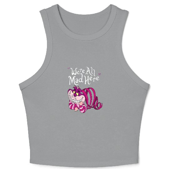 Cheshire Cat Were all Mad Here Cat 1669 Crop Tank Top