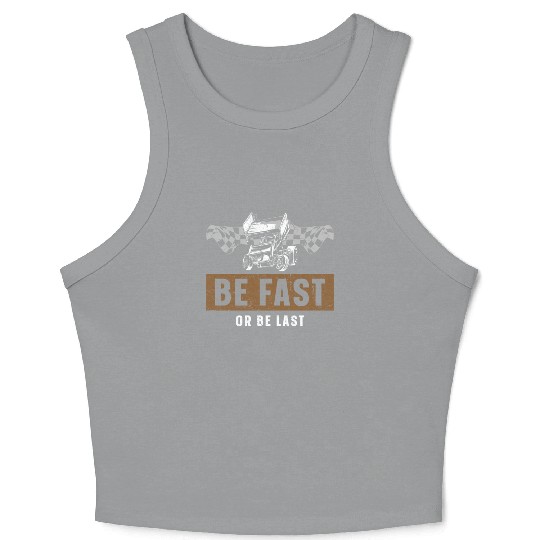 Dirt Track Racing Race Sprint Car Crop Tank Top