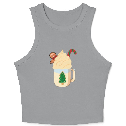 Candy Cane and Hot Cocoa, Hot Chocolate Crop Tank Top