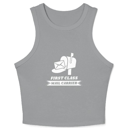 First Class Mail Carrier, Post office, Postal work Crop Tank Top