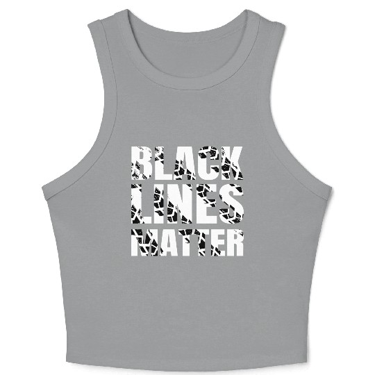 Black Lines Matter - Drift Car Guys Drag Racing Crop Tank Top