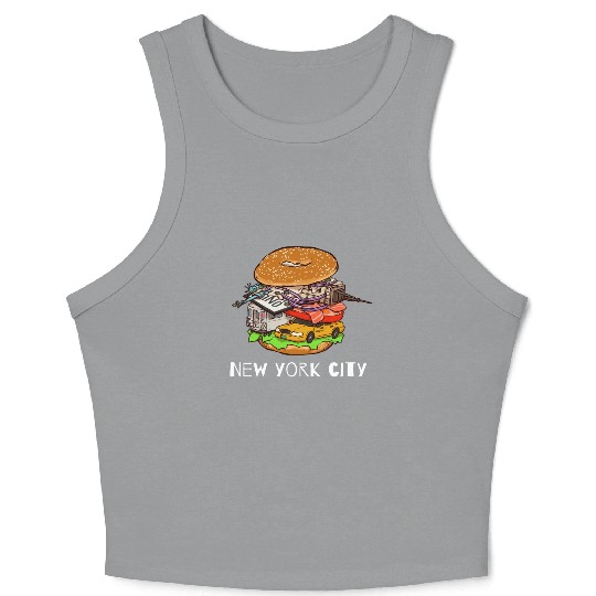 New York City Bagel with Everything NYC Crop Tank Top