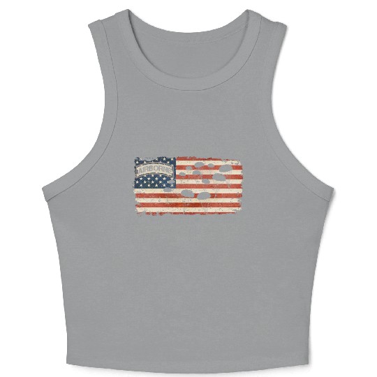 82nd Airborne Division US Army Veteran US Crop Tank Top