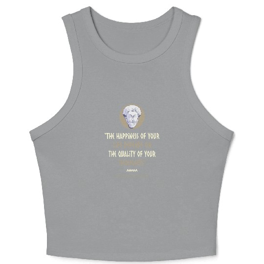 Stoicism Philosophy Marcus Aurelius Quote Crop Tank Top
