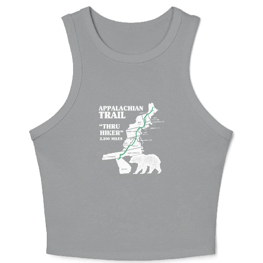 Thruh Hiker, Appalachian Trail - US Trail Crop Tank Top
